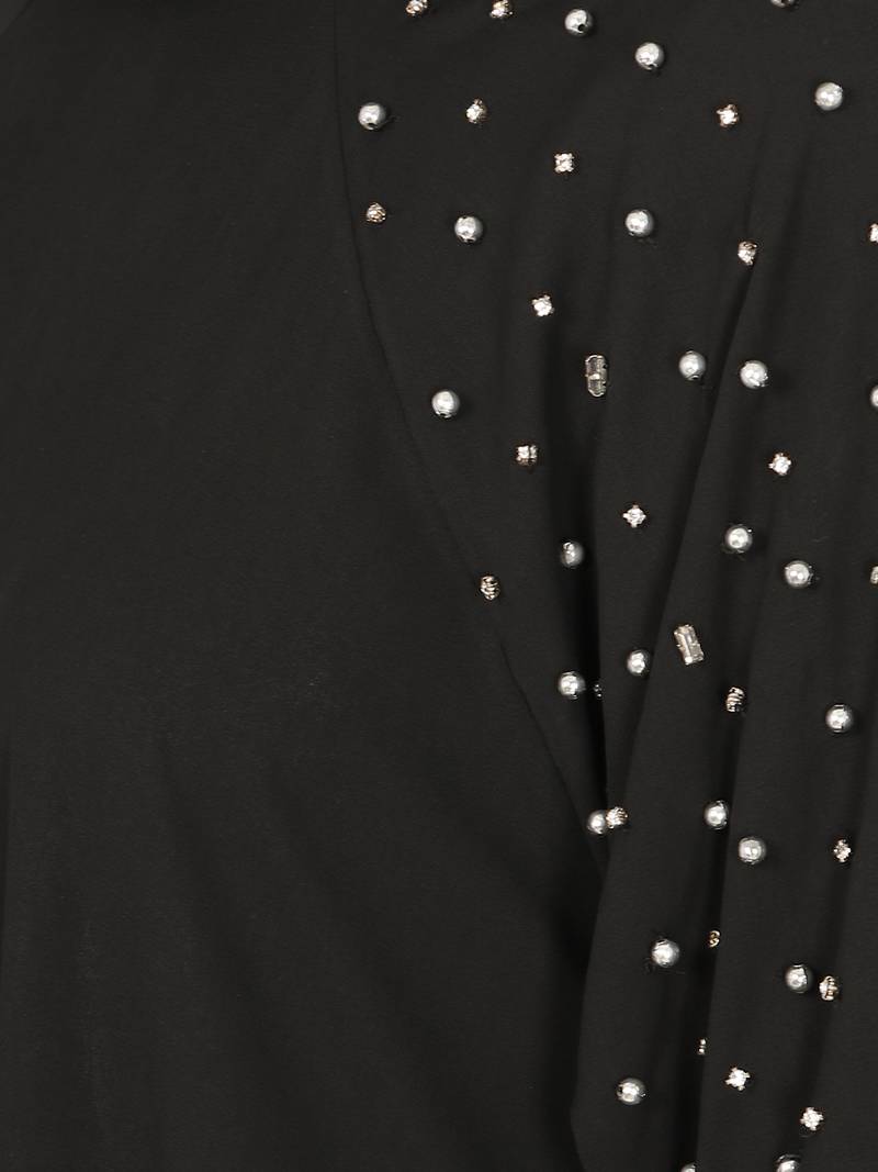 Nazneen Three Bell At Sleeve Hand Work Party Abaya