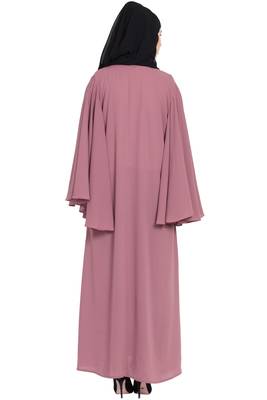 Nazneen Butterfly Sleeve Front Open Pearls Dubai Kaftan 5