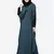 Nazneen Patch Contrst Cuff Teal Kaftan
