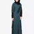 Nazneen Patch Contrst Cuff Teal Kaftan