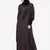 Nazneen Patch Contrst Cuff Purple Kaftan