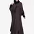 Nazneen Patch Contrst Cuff Purple Kaftan