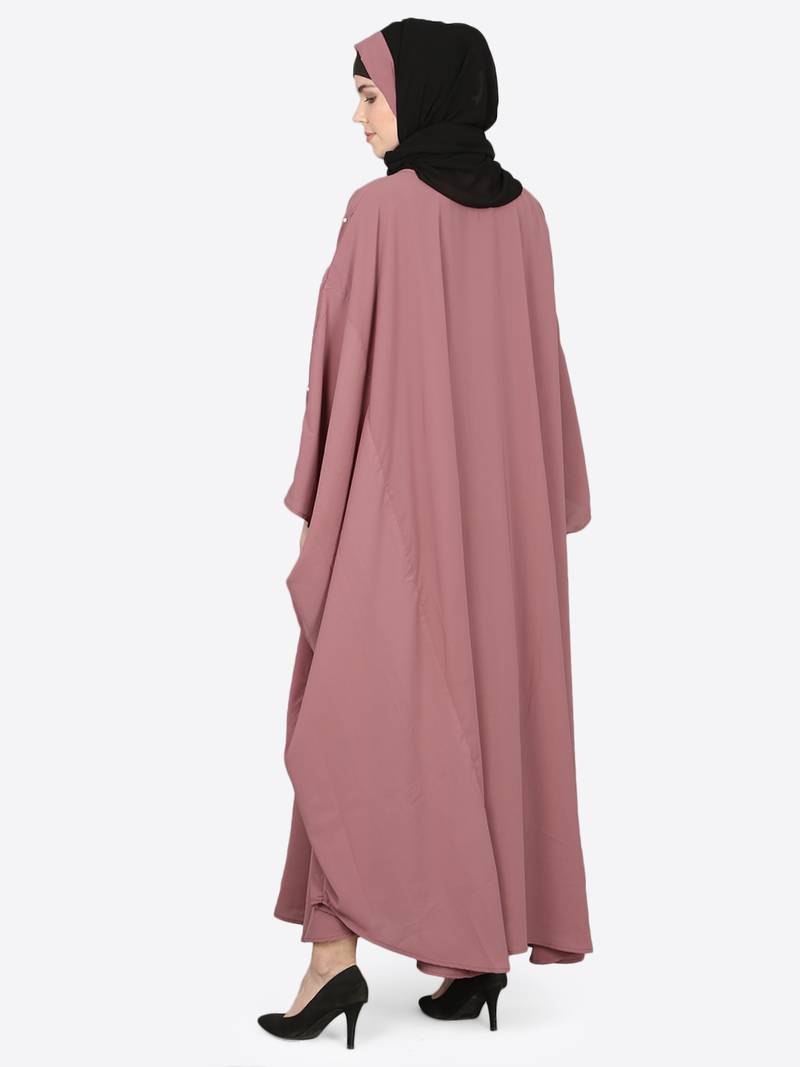 Nazneen Pearl Beaded Mauve Kaftan