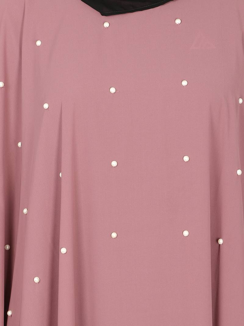 Nazneen Pearl Beaded Mauve Kaftan