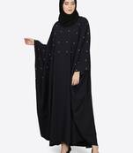 Nazneen Pearl Beaded Black Kaftan