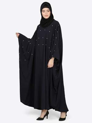 Nazneen Pearl Beaded Black Kaftan 3
