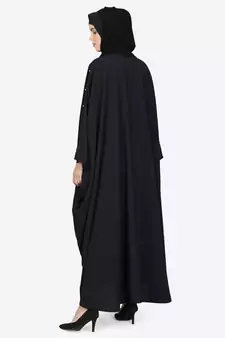 Nazneen Pearl Beaded Black Kaftan