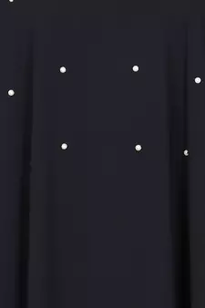 Nazneen Pearl Beaded Black Kaftan