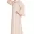 Nazneen Pearls Hand Work Halter Neck Peach Wedding  Abaya