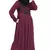 Nazneen Hand Embroidered Wine Party Abaya