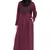 Nazneen Hand Embroidered Wine Party Abaya