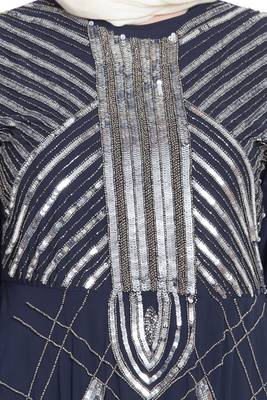Nazneen Beads Sequins Embellished Party Abaya 4