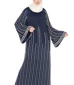 Nazneen Full Hand Work Pearls Embellished Wedding Abaya