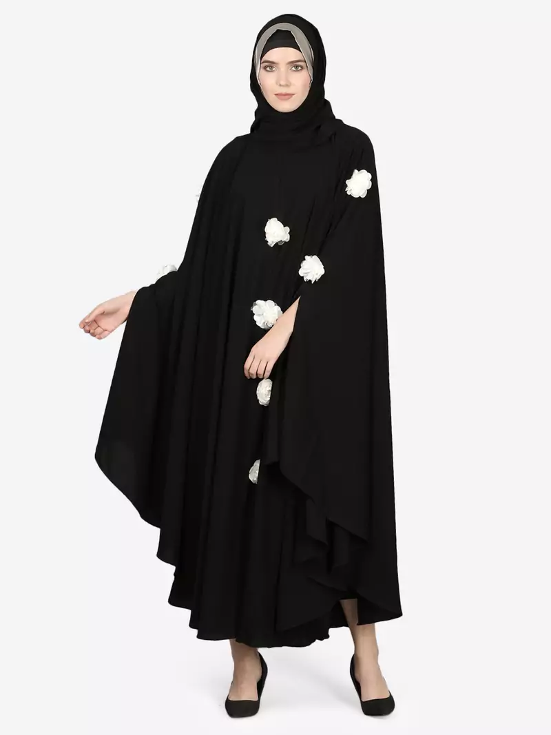 Nazneen White Flower Irani Kaftan