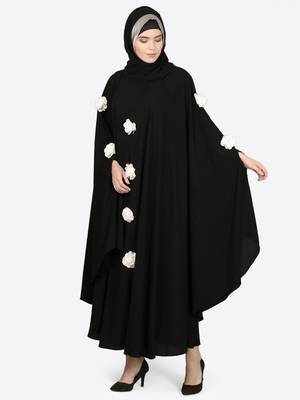 Nazneen White Flower Irani Kaftan 2
