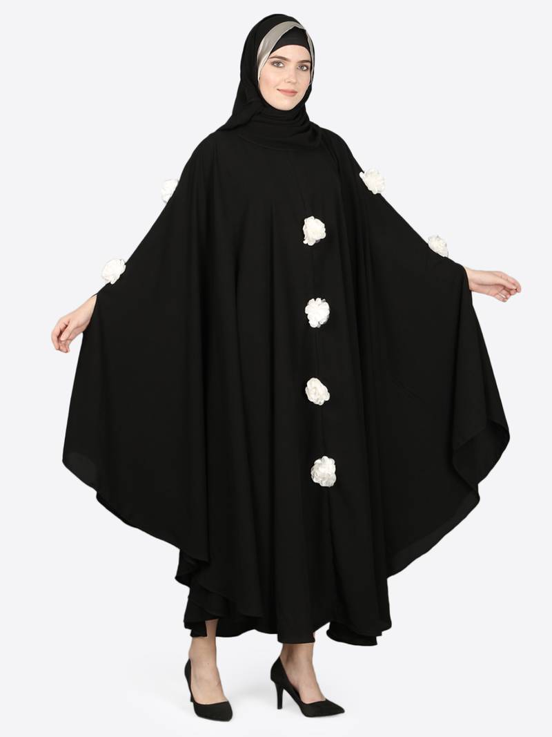 Nazneen White Flower Irani Kaftan