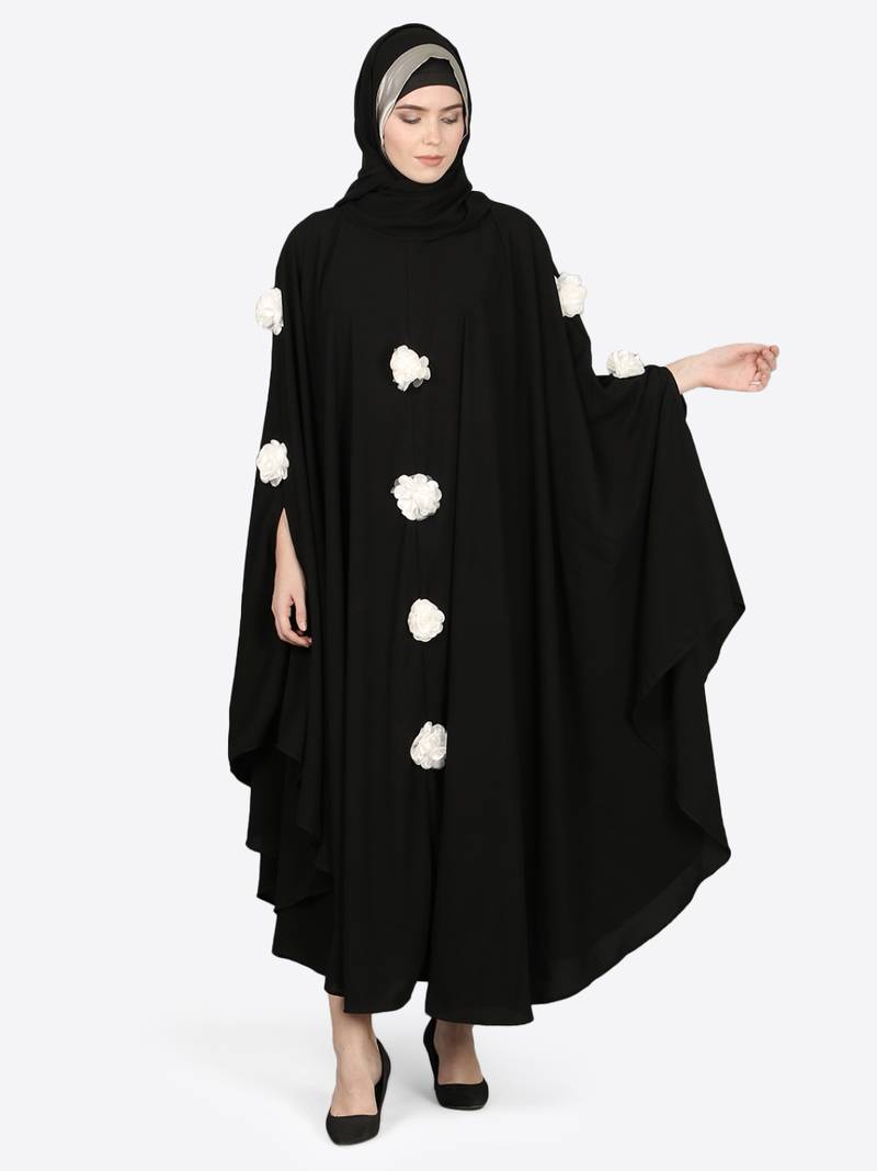 Nazneen White Flower Irani Kaftan