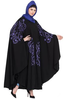 Nazneen Purple Embroidered Irani Kaftan 3