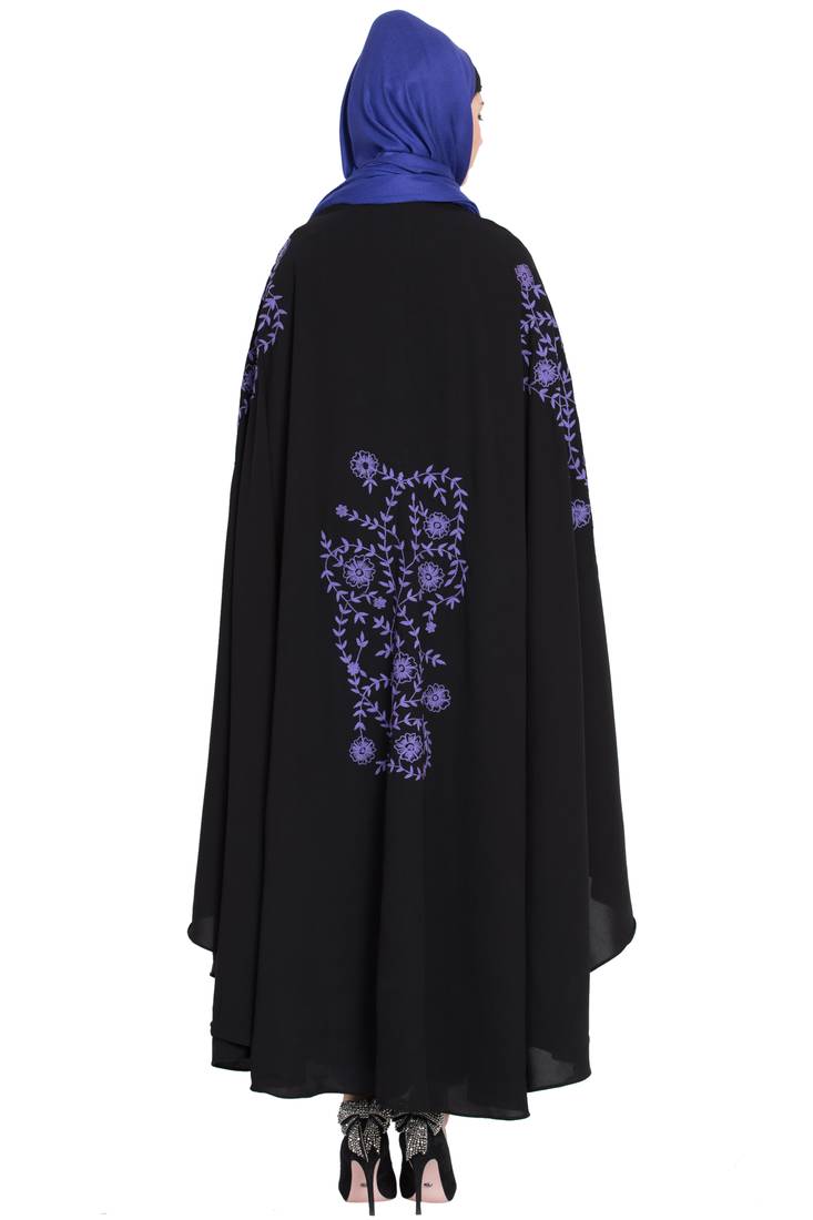 Nazneen Purple Embroidered Irani Kaftan