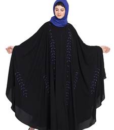 Nazneen Black Blue Hand Work Irani Kaftan