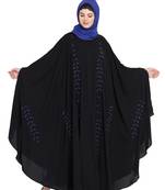 Nazneen Black Blue Hand Work Irani Kaftan