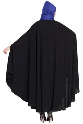 Nazneen Black Blue Hand Work Irani Kaftan 5