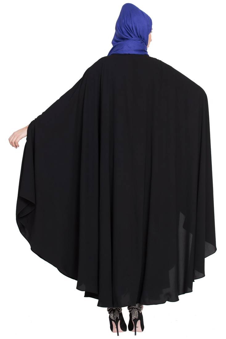 Nazneen Black Blue Hand Work Irani Kaftan