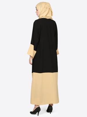 Nazneen Contrast Bottom, Cuff Pearls Beaded With Inner Dubai Kaftan 5