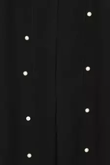 Nazneen Contrast Bottom, Cuff Pearls Beaded With Inner Dubai Kaftan