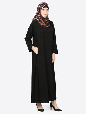 Nazneen Basic Plain Casual Abaya 4
