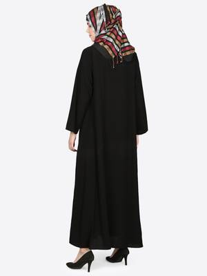 Nazneen Basic Plain Casual Abaya 5