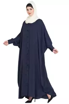 Nazneen Front Open And Cuff With Self Button Butterfly Kaftan