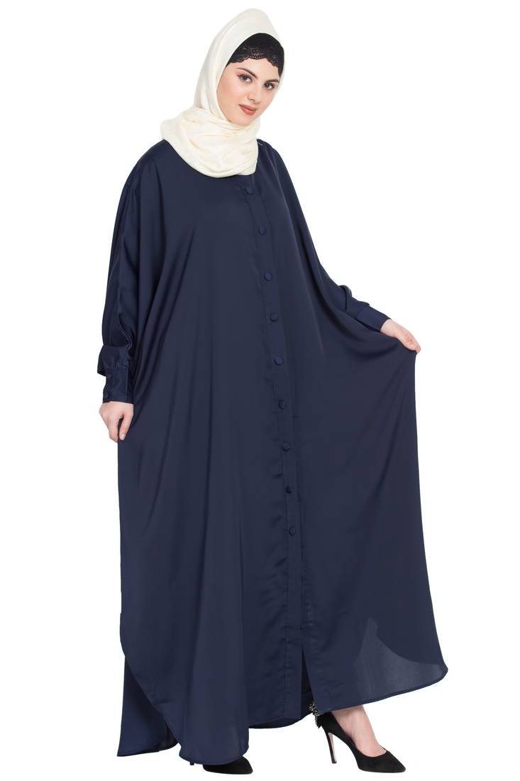 Nazneen Front Open And Cuff With Self Button Butterfly Kaftan