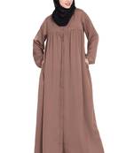 Nazneen Front Open Gather At Bust Casual Abaya