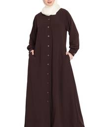 Nazneen Front Open Cuff And Band Casual Abaya
