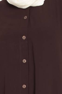 Nazneen Front Open Cuff And Band Casual Abaya 6