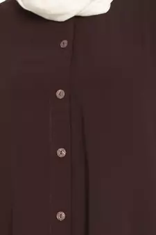 Nazneen Front Open Cuff And Band Casual Abaya