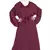 Nazneen Front Open With Belt Wine Abaya