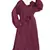 Nazneen Front Open With Belt Wine Abaya