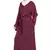Nazneen Front Open With Belt Wine Abaya