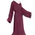 Nazneen Front Open With Belt Wine Abaya