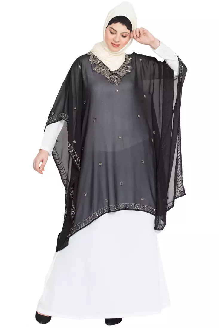 Nazneen Double Layer Embellished Party Abaya