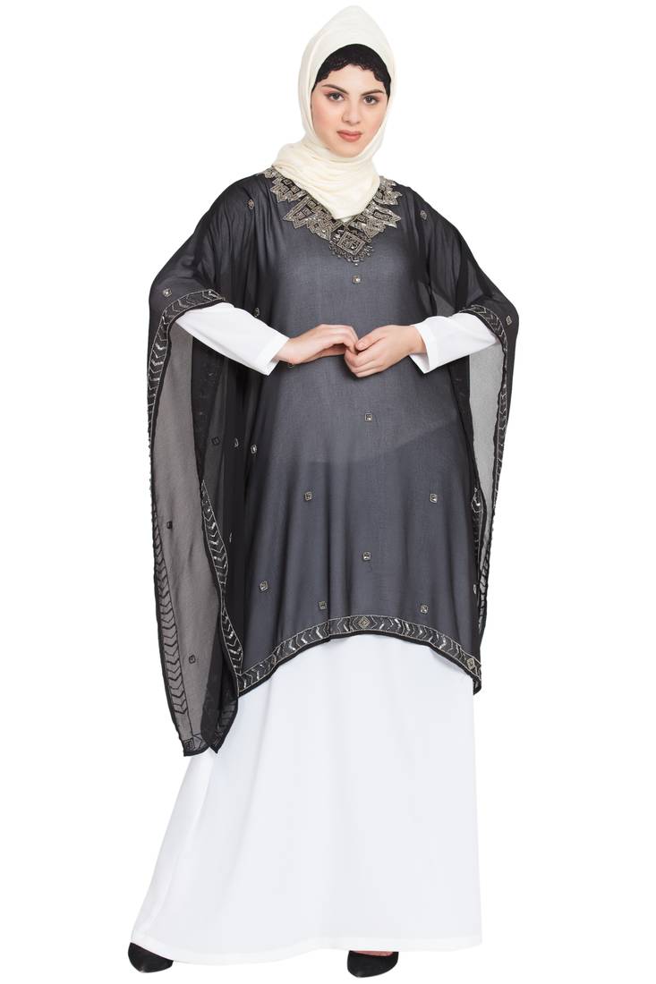 Nazneen Double Layer Embellished Party Abaya