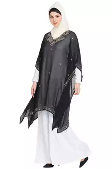 Nazneen Double Layer Embellished Party Abaya