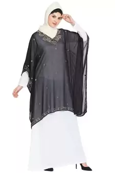 Nazneen Double Layer Embellished Party Abaya