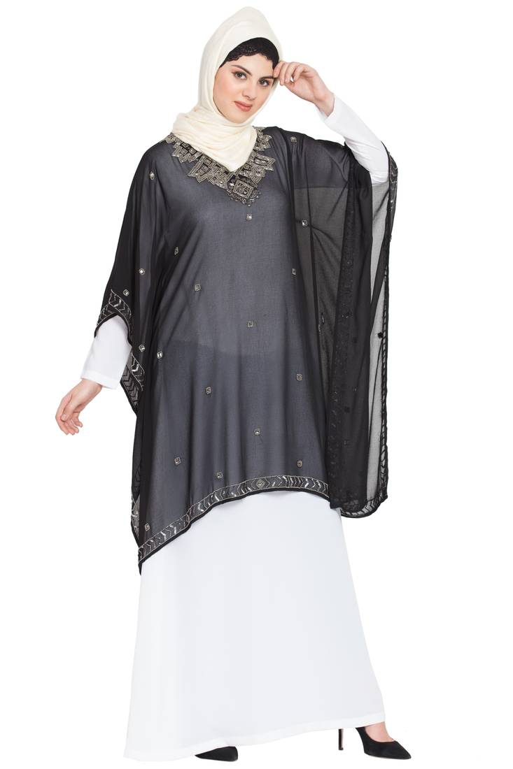 Nazneen Double Layer Embellished Party Abaya