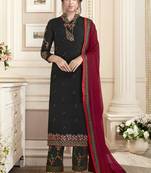 Black Georgette Churidar Salwar Suit