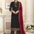 Black Georgette Churidar Salwar Suit