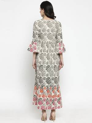 Indibelle Off-white woven cotton kurtas-and-kurtis 3