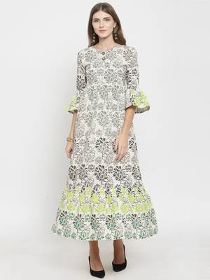 Off-white woven cotton kurtas-and-kurtis 1